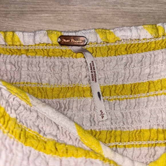 Free People Yellow and White Striped Tank Top - Picture 6 of 7